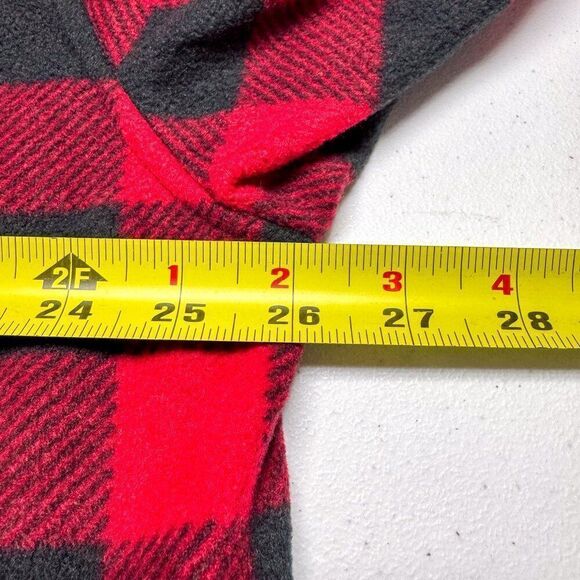 Chaps Buffalo Check Flannel Shacket Mens XL Black Red Plaid Lumberjack Outdoor‎ - Picture 12 of 14